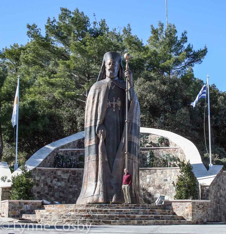 Fig 7. Bronze statue of Archbishop Makarios.