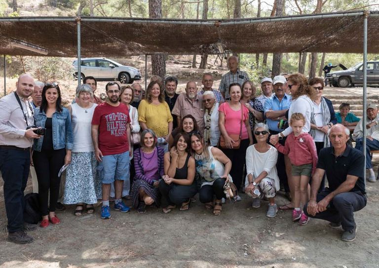 Fig. 38. Friendly gathering of Greeks and Turkish Cypriots at the Kakomallis campground.