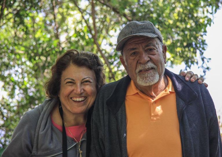 Fig. 36. Maria and Dafnis celebrating his 80th birthday.