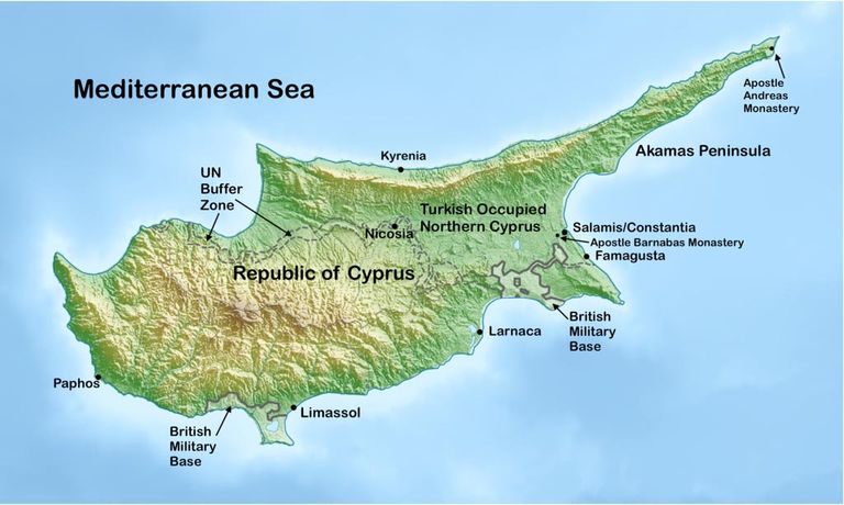 Fig 5. Map of Cyprus