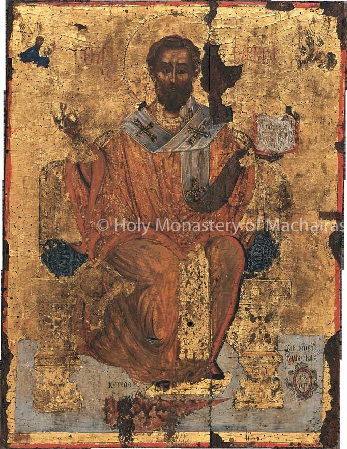 Fig 27. An image of the 1673 icon of Barnabas by Leontios.