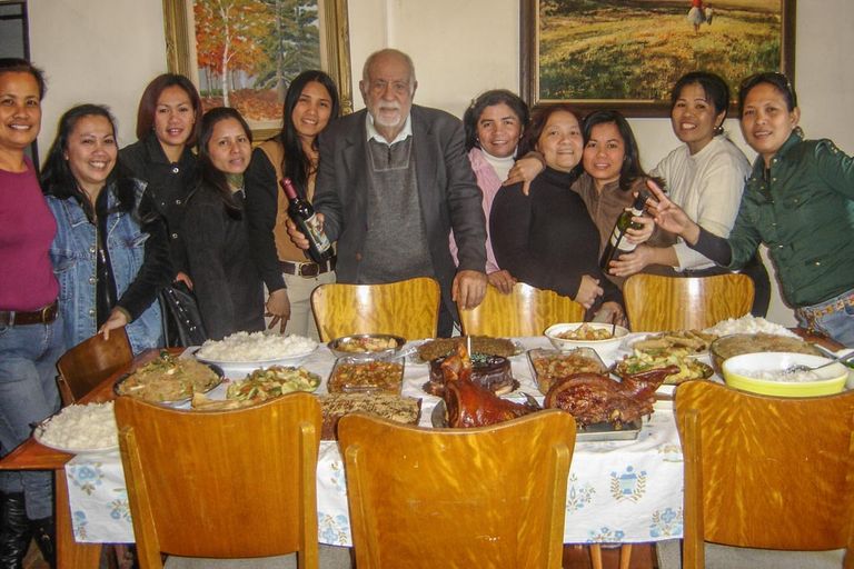Fig. 37. Foreign workers celebrating his 80th birthday.